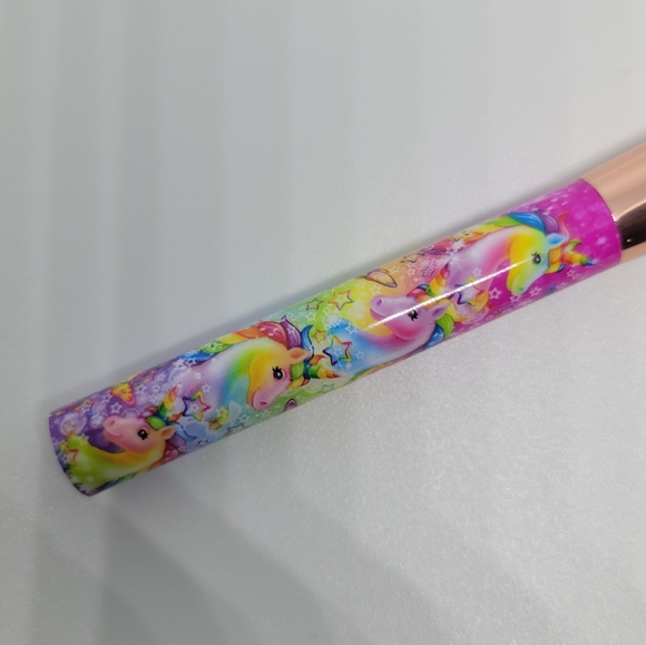 Glamour Dolls X Lisa Frank Angled Face Brush Dip Dyed Unicorns🦄 Butterfly NWT - Picture 11 of 13